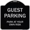 Signmission Designer Series Guest Parking, Black & Silver Heavy-Gauge Aluminum Sign, 18" x 18", BS-1818-23925 A-DES-BS-1818-23925 - alternate 1